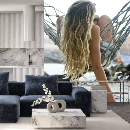 Papier peint  Femme allongée sur un hamac