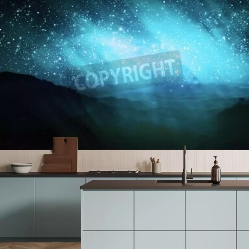 Papier peint  Aurore au sommet d'une montagne