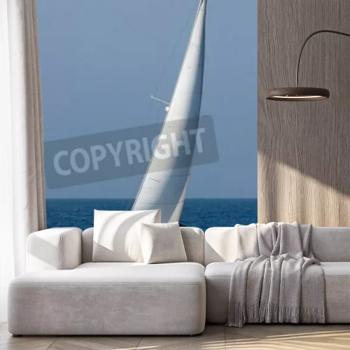 Papier peint  Voilier avec un voile haut