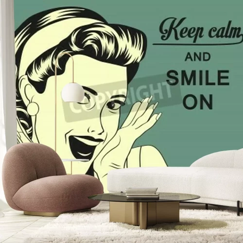 Papier peint  Slogan motivant pop art