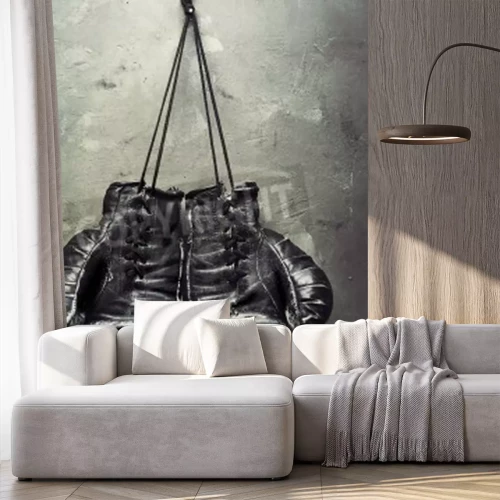 Papier peint  Gants noirs sur un crochet