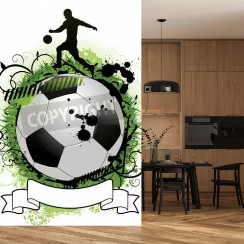 Papier peint  Silhouette de joueur sur le ballon