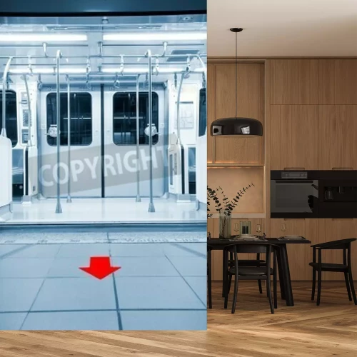 Papier peint  Gros plan sur un train de métro