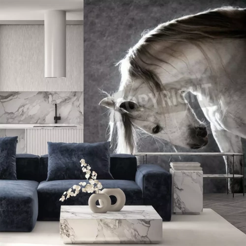 Papier peint  Cheval avec une crinière foncée