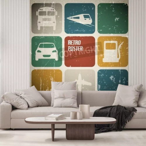 Papier peint  Poster avec un train automobile