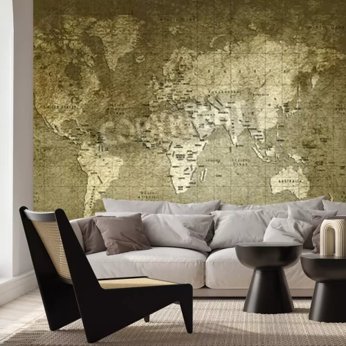 Papier peint  Old world map with great texture and amazing colors
