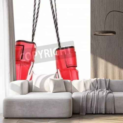 Papier peint  Gants de boxe rouge et blanc