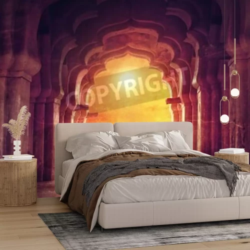 Papier peint  Coucher de soleil dans un bâtiment