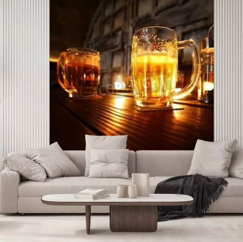 Papier peint  Boissons dans des mugs sur un bar