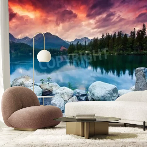 Papier peint  Lever de soleil sur les montagnes en Slovaquie