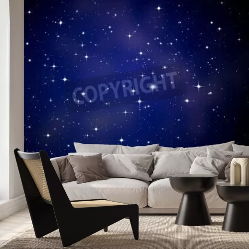 Papier peint  Motif avec des étoiles dans le ciel nocturne