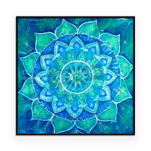 Poster  Mandala aux nuances turquoise
