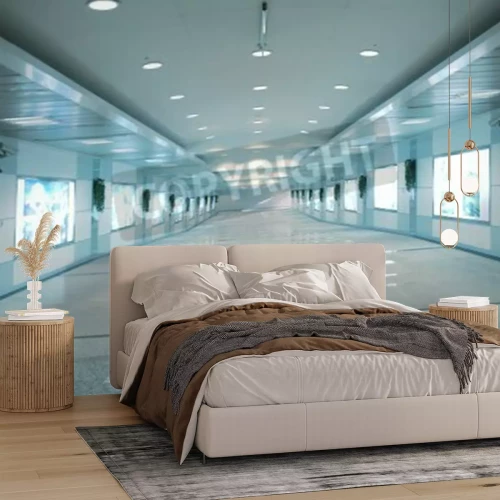 Papier peint  Un tunnel souterrain moderne