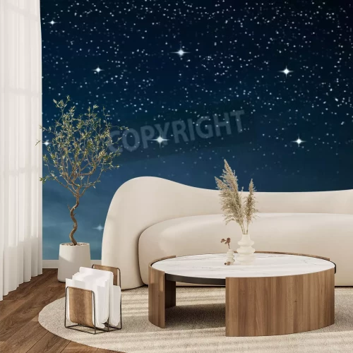 Papier peint  De nombreuses étoiles dans le ciel nocturne