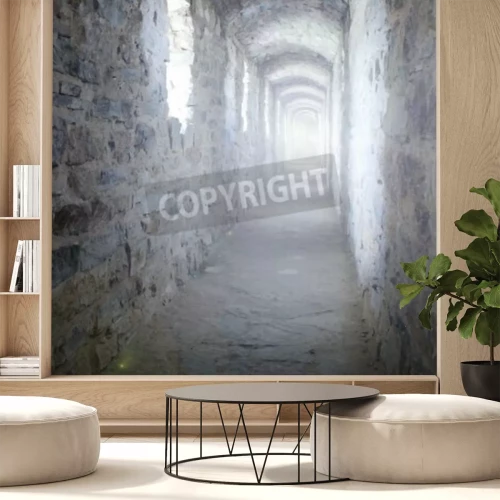 Papier peint  Tunnel dans un vieux bâtiment