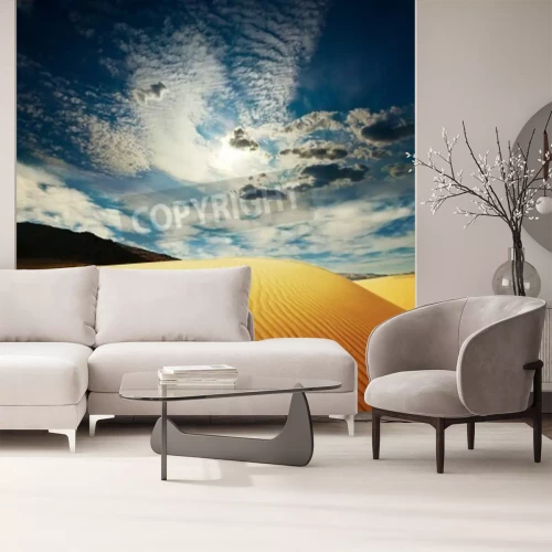 Papier peint  Le Sahara et le ciel bleu