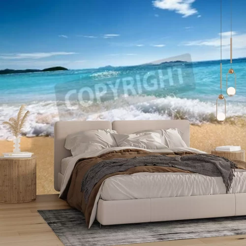 Papier peint  Plage et ciel bleu