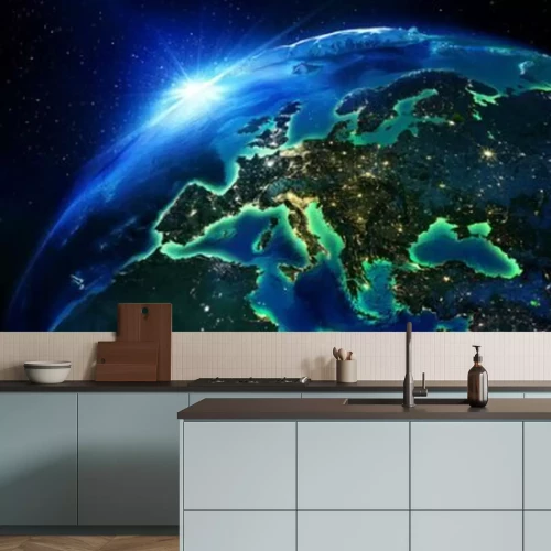 Papier peint  Land area in Europe the night