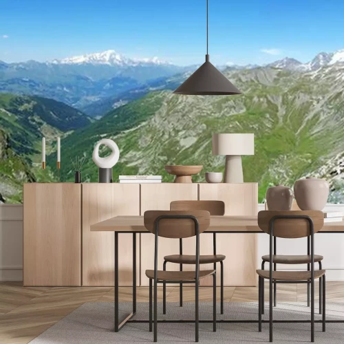 Papier peint  Panorama aérien des Alpes