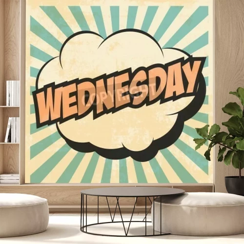 Papier peint  Inscription dans une bulle pop art