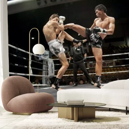 Papier peint  Boxe 3d combat sur le ring