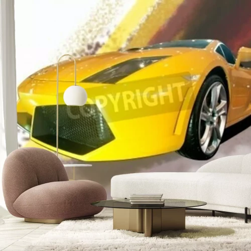 Papier peint  Beijing, Chine, le 23 Avril, 2012: Pékin international auto show, ford voiture de sport Lamborghini locale, Beijing, en Avril 2012,