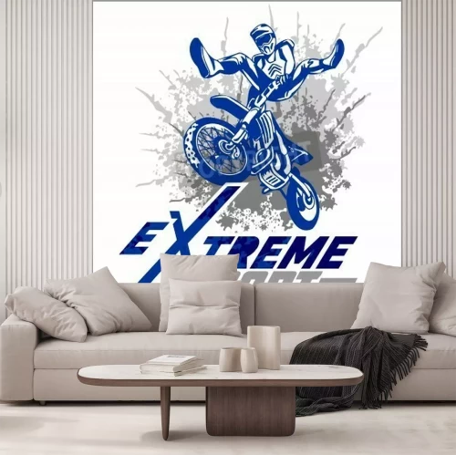 Papier peint  Vector Sport Extrême - motocross et de l'emblème.