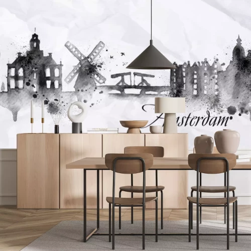Sticker  Silhouette encre Amsterdam