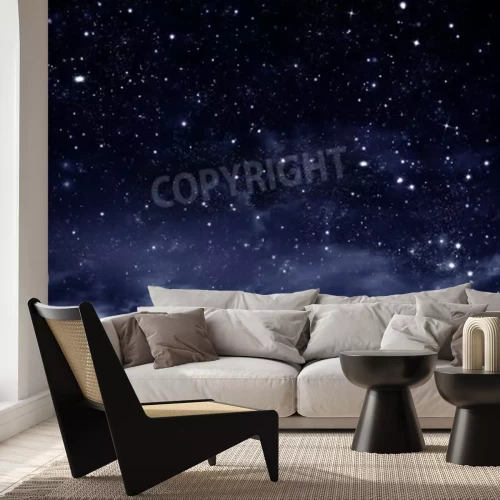 Papier peint  Ciel de nuit avec des nuages