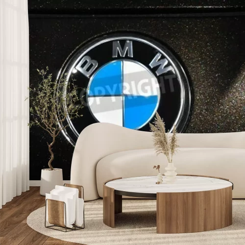 Papier peint  Close-up BMW Chrome métallique