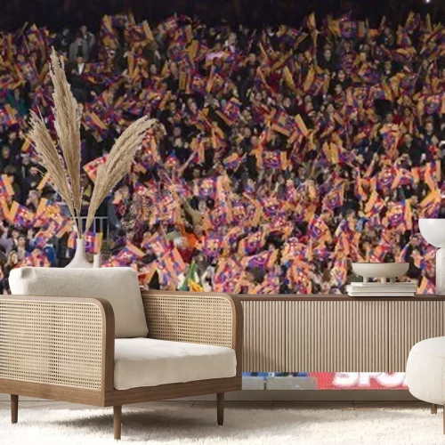 Papier peint  Des fans en train de scander dans les tribunes