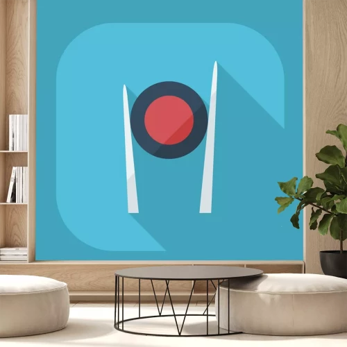 Sticker  Appartement design moderne avec Sushi ombre, cuisine chinoise