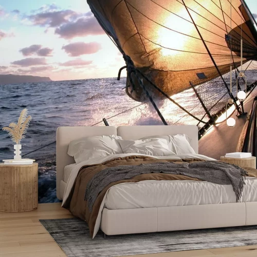 Papier peint  Nautisme à la voile à l'aube