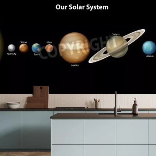 Papier peint  Le système solaire spatial