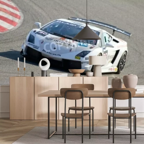 Papier peint  BARCELONE - 30 octobre: ​​la course du pilote non identifié à Lamborghini Super Trofeo, le 30 Octobre 2011 dans le Circuit de Catalunya, Barcelone, Espagne