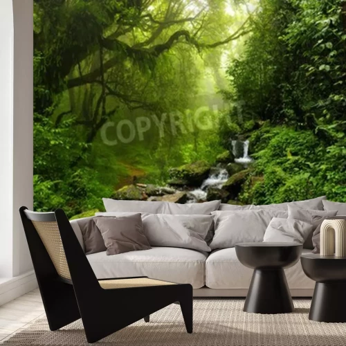 Papier peint  Tropiques avec une petite chute d'eau