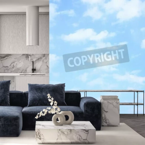 Papier peint  Nuages et ciel bleu