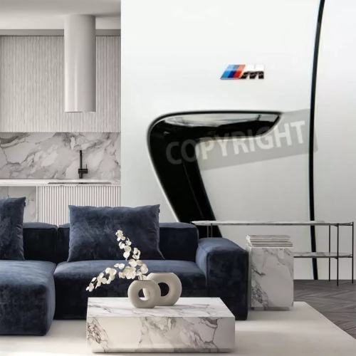 Papier peint  MUNCHEN, GERMANY - APRIL 06, 2015: BMW M sign on rear side of a sports car. BMW M GmbH (previously: BMW Motorsport GmbH) is a subsidiary of German car manufacturer BMW AG.