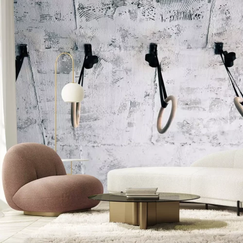 Sticker  Closeup image of a fitness rings