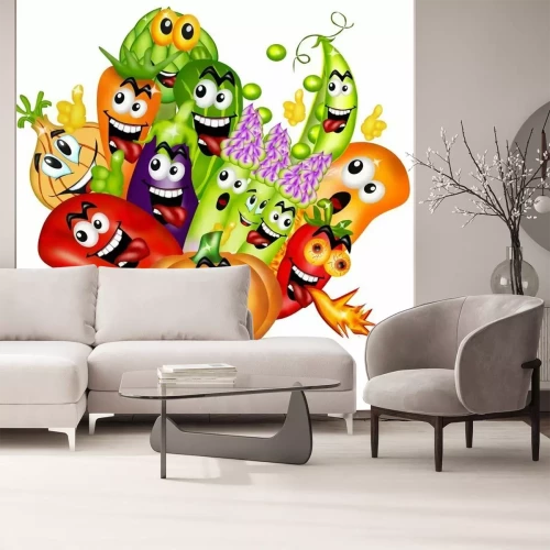 Sticker  verdure cartoon gustose