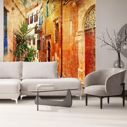 Papier peint  Ruelle peinte colorée Grèce