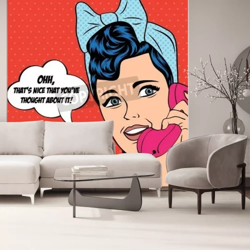 Papier peint  Femme qui parle au téléphone