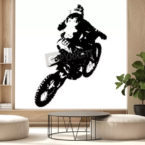 Papier peint  Rider participates motocross championship.  Vector illustration.