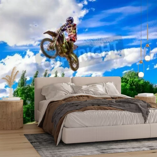 Papier peint  Motocross rider on the race