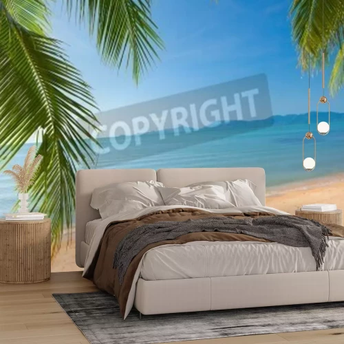 Papier peint  Les tropiques avec vue sur la mer