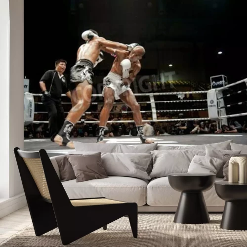 Papier peint  Combat sur le ring de boxe