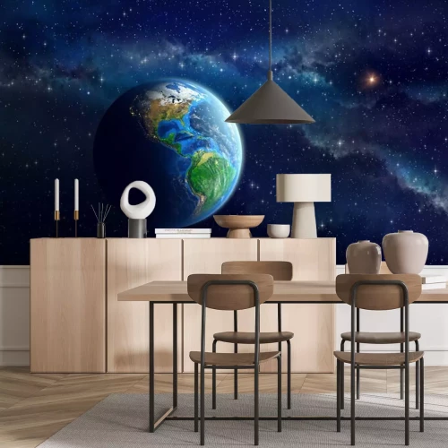 Papier peint  Terre et étoiles