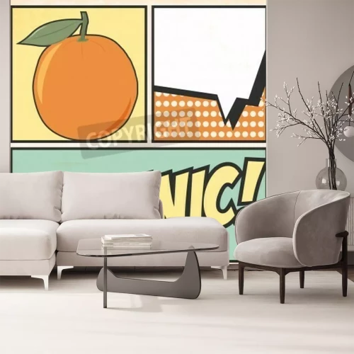 Papier peint  Motif de BD pop art