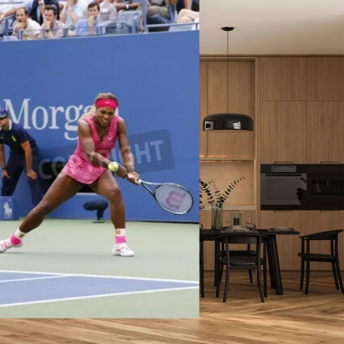 Papier peint  Serena Williams pendant le match