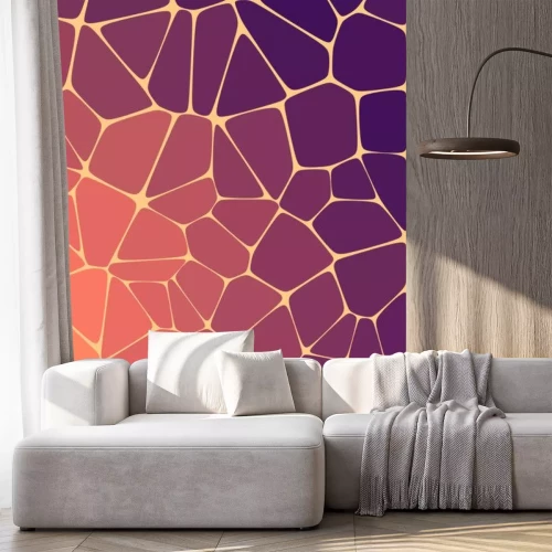 Sticker  Mosaïque abstraite avec des éléments violets